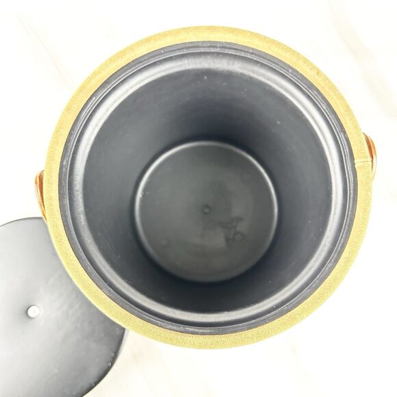 Vintage MCM Elmar Mfg Ice Bucket Brown Faux Suede & Vinyl - Picture 8 of 13